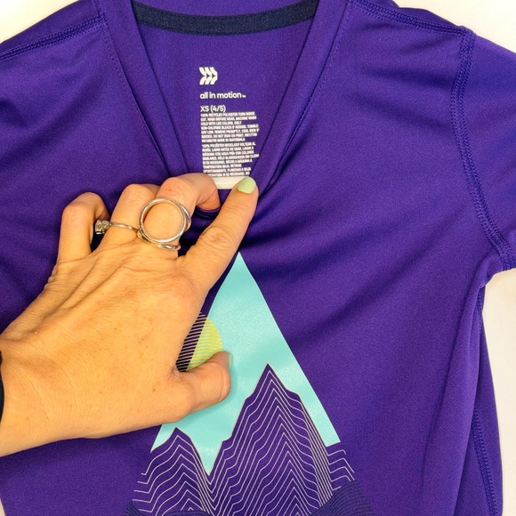 Boys Purple Athletic Shirt, All in Motion, Size: XS - Picture 3 of 6